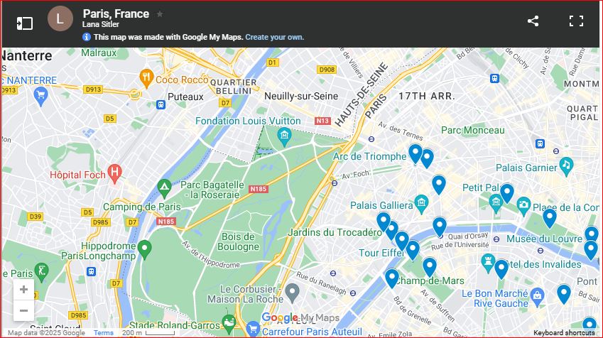 Map of the Sites